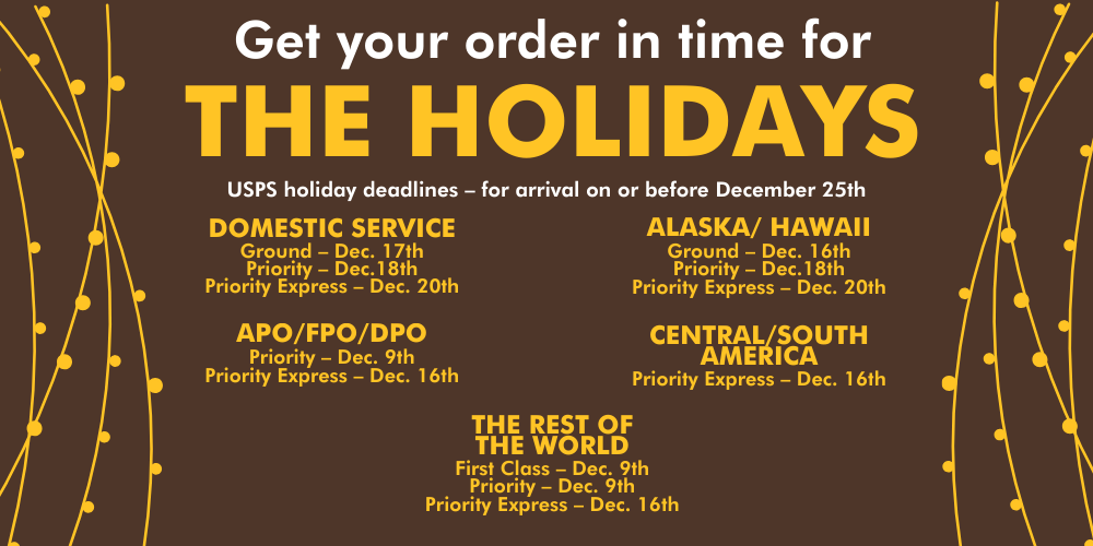 USPS Shipping dates 2025